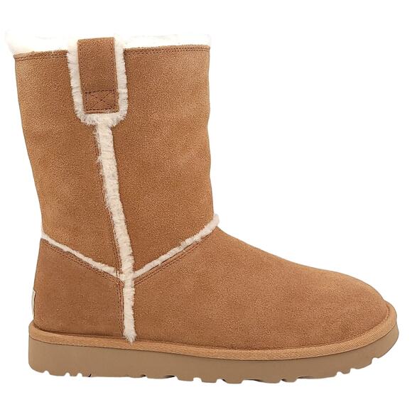 UGG Classic Short Spill Seam Women Mid Calf Winter Boots Size US 10 Chestnut - Picture 2 of 6